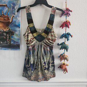 Gorgeous Y2K Boho Beaded Tank Top
